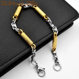 Geometric Link Chain Bracelet Silver Plated Unisex Gift