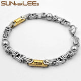 Stainless Steel Byzantine Chain Bracelet 6mm