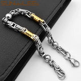 Stainless Steel Byzantine Chain Bracelet 6mm