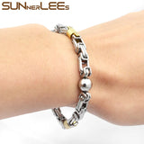 Stainless Steel Byzantine Chain Bracelet 6mm
