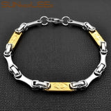 Geometric Link Chain Bracelet Silver Plated Gift SC110 B