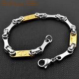 Geometric Link Chain Bracelet Silver Plated Gift SC110 B