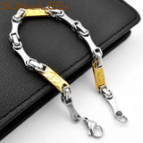 Geometric Link Chain Bracelet Silver Plated Gift SC110 B