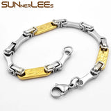 Geometric Link Chain Bracelet Silver Plated Gift SC110 B