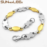 Geometric Link Chain Bracelet Silver Plated SC101