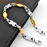Geometric Link Chain Bracelet Silver Plated SC101