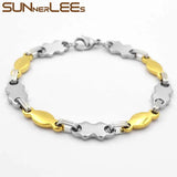 Geometric Link Chain Bracelet Silver Plated SC101