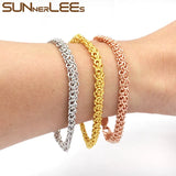 Rose Bracelet 5mm Cable Link Chain Jewelry