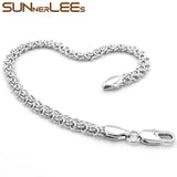 Rose Bracelet 5mm Cable Link Chain Jewelry