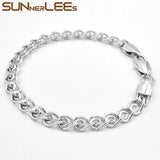 6mm Snail Link Chain Bracelet - Unisex Jewelry Gift