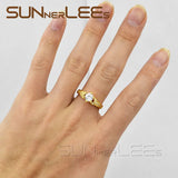 CZ Gold Rings for Women Engagement Wedding R62 Y