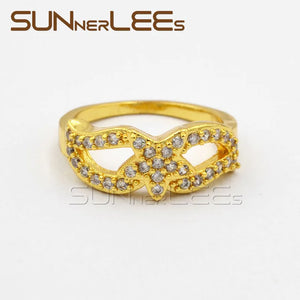 Eye Mask Gold CZ Ring for Women, Wedding Party Gift