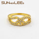 Eye Mask Gold CZ Ring for Women, Wedding Party Gift