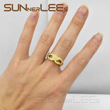 Eye Mask Gold CZ Ring for Women, Wedding Party Gift