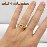 High Jewelry Women Girl Wedding Party Gift Clear Cubic Zirconia Gold-Color Rings