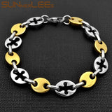 Stainless Steel Geometric Link Chain Bracelet 11mm