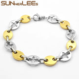 Stainless Steel Geometric Link Chain Bracelet 11mm
