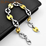 Stainless Steel Geometric Link Chain Bracelet 11mm