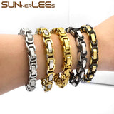 Stainless Steel Bracelet 5mm~9mm Box Byzantine Link Chain