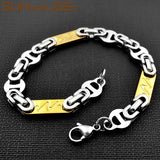 Byzantine Link Chain Stainless Steel Bracelet 8mm