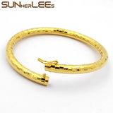 Gold-Color Bangle Openable Loop For Womens Girls B17