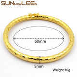 Gold-Color Bangle Openable Loop For Womens Girls B17