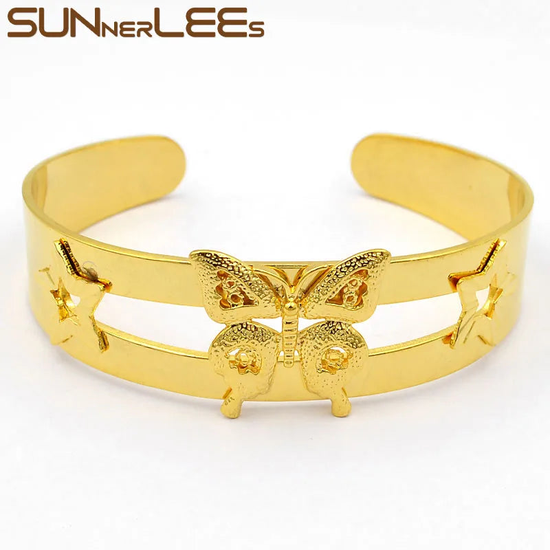 Butterfly Bangle Resizable Opening Jewelry for Women Girls