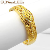 CZ Gold-Color Bangle for Women Girls