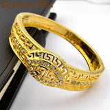 CZ Gold-Color Bangle for Women Girls