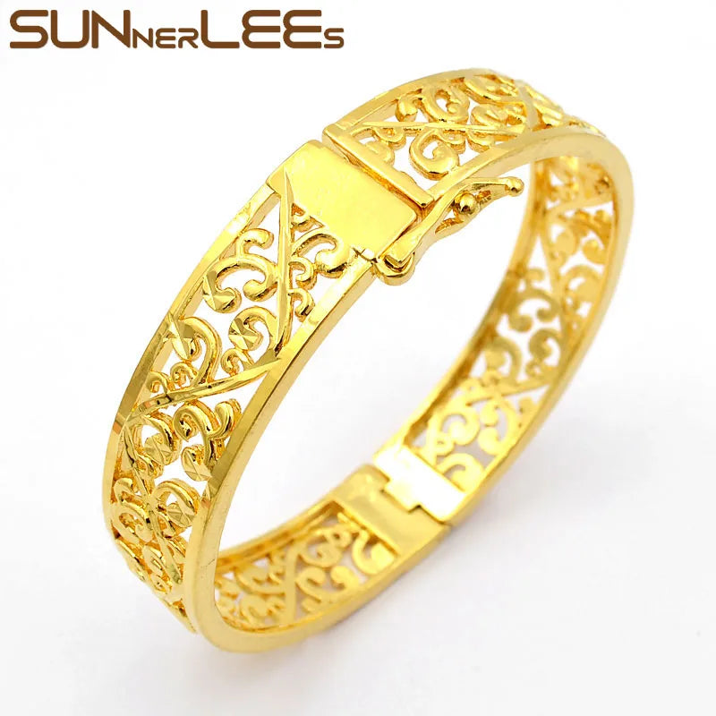 Gold-Color Bangle For Womens Girls B03