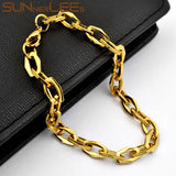 Stainless Steel Bracelet Geometric Link Chain High Polished Men Women Gift