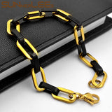 8mm Geometric Link Chain Stainless Steel Bracelet