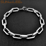 8mm Geometric Link Chain Stainless Steel Bracelet