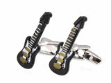 Men's Red Guitar Musical Instruments Cufflinks M4249