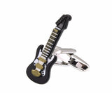 Men's Red Guitar Musical Instruments Cufflinks M4249