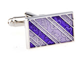 Purple Flower Cufflinks for Men's Shirt J1079