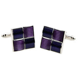 Men's Purple Square Cuff Links for Shirt