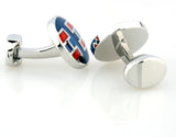 Men's Round Red/Pink/Purple Cuff Links for Shirt J1056