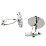 Men's Round Purple CUFFLINKS for Shirt J1008