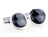 Men's Red Cat's Eye Round Cufflinks for Shirt J1083