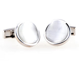 Men's Red Cat's Eye Round Cufflinks for Shirt J1083