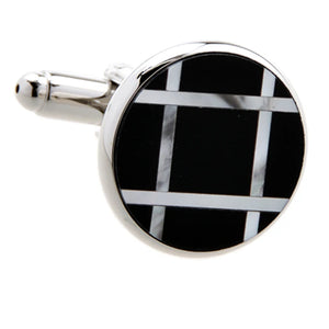 Men's Round Shell CUFFLINKS for Shirt J1028