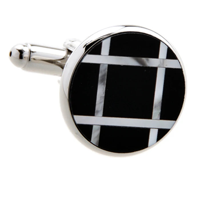 Men's Round Shell CUFFLINKS for Shirt J1028