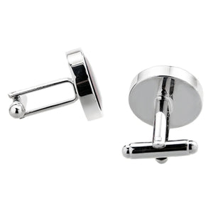 Men's Red Round Cuff Links for Shirt