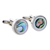 Green Shell Cuff Links for Men's Shirt
