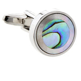 Green Shell Cuff Links for Men's Shirt