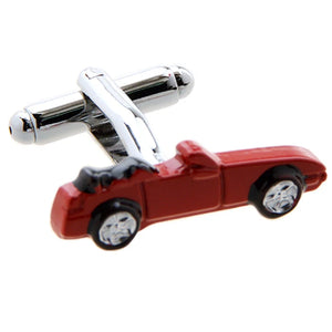 Men's Red Sport Car Cufflinks J1017
