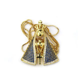 Copper CZ Cross Pendant Necklaces Women's Jewelry