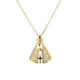 Copper CZ Cross Pendant Necklaces Women's Jewelry
