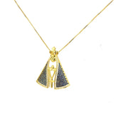 Copper CZ Cross Pendant Necklaces Women's Jewelry